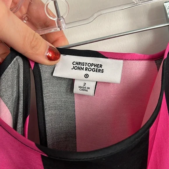 Christopher John Rogers x Target Maxi Dress blackpink striped - Picture 2 of 9